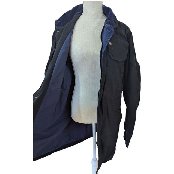 G-Star Raw Denim Fleet Garber Trench Black Canvas Field Coat Jacket Men's XL - Picture 6 of 13